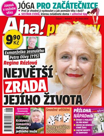 Obálka e-magazínu AHA! pro ženy 8/2019