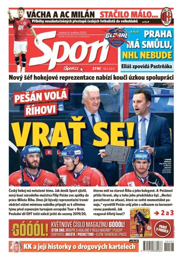 Obálka e-magazínu Sport 9.5.2020