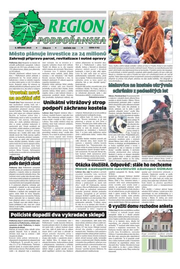 Obálka e-magazínu Region Podbořanska 9/2015