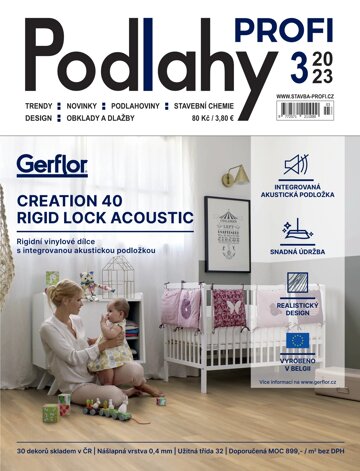 Obálka e-magazínu PODLAHY Profi 3/2023