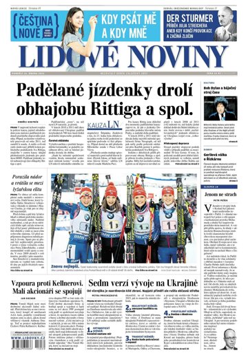 Obálka e-magazínu Lidové noviny 16.2.2015