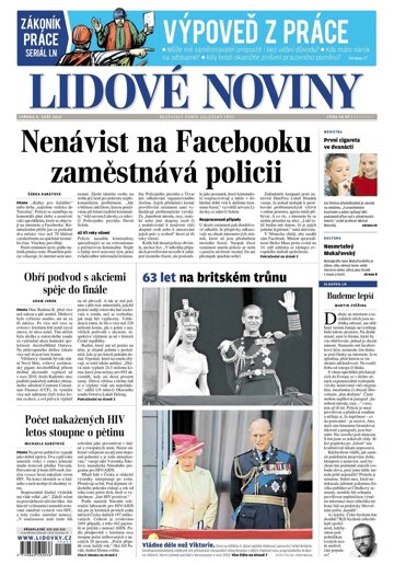 Obálka e-magazínu Lidové noviny 9.9.2015