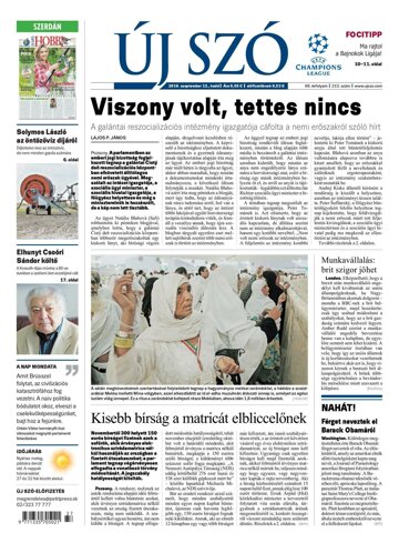 Obálka e-magazínu Új Szó 13.9.2016