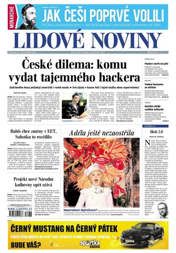 Obálka e-magazínu Lidové noviny 24.11.2016