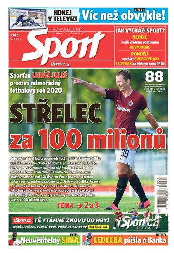 Obálka e-magazínu Sport 7.11.2020