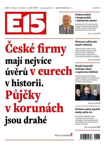 Obálka e-magazínu E15 21.12.2022