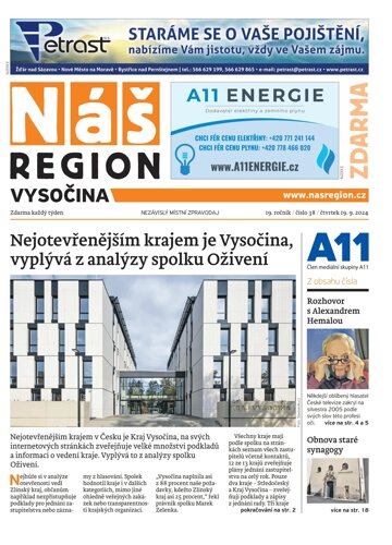 Obálka e-magazínu Náš Region - Vysočina 38/2024