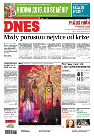 Obálka e-magazínu MF Dnes 2.1.2015