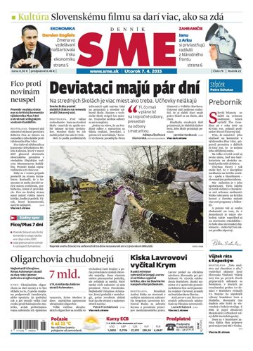 Obálka e-magazínu SME 7.4.2015