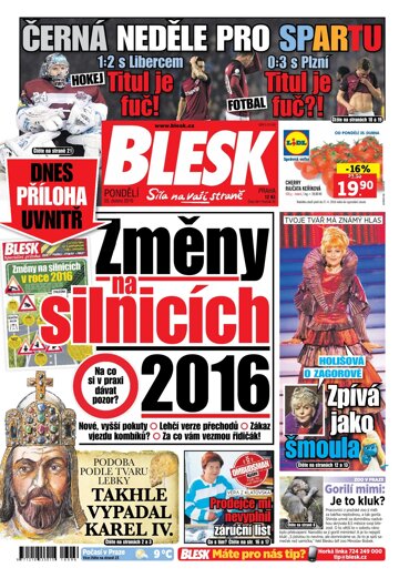 Obálka e-magazínu Blesk 25.4.2016