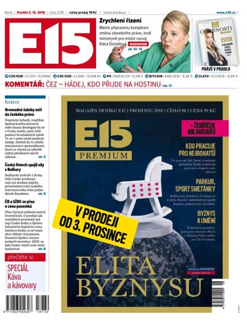 Obálka e-magazínu E15 3.12.2018