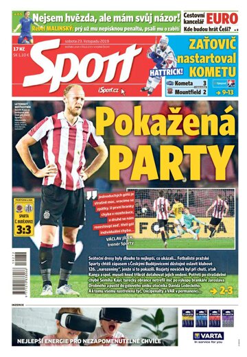 Obálka e-magazínu Sport 23.11.2019