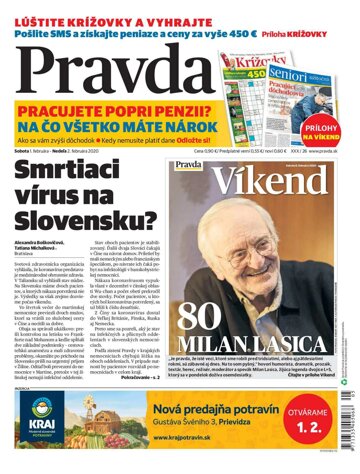 Obálka e-magazínu Pravda 1. 2. 2020