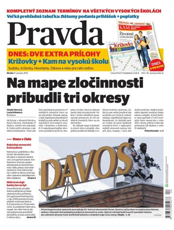 Obálka e-magazínu Pravda 21. 1. 2015