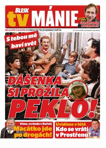 Obálka e-magazínu Blesk Tv manie 25.6.2016