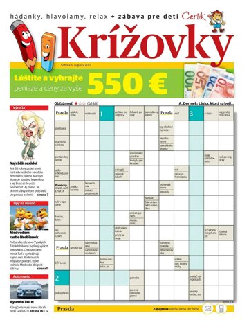 Obálka e-magazínu Krížovky 5.8.2017