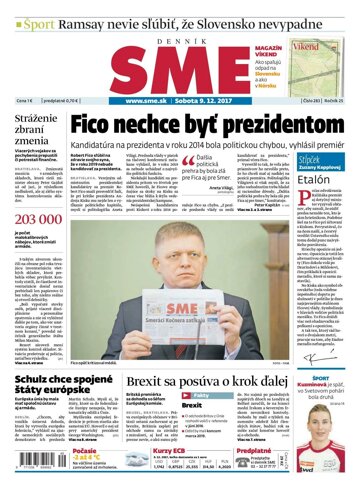 Obálka e-magazínu SME 9.12.2017