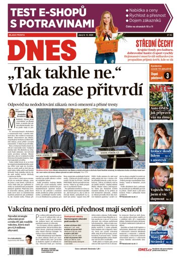 Obálka e-magazínu MF Dnes 8.12.2020