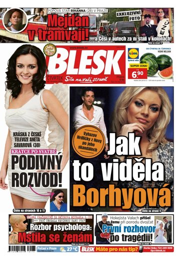 Obálka e-magazínu Blesk 28.7.2016