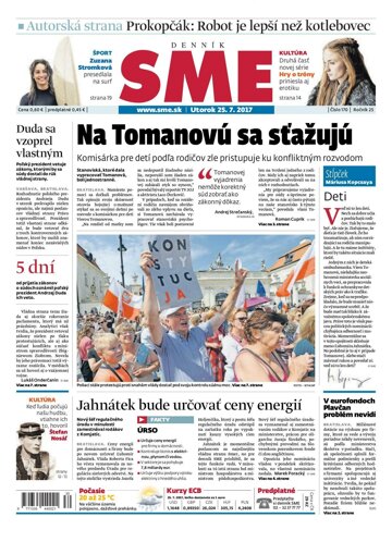 Obálka e-magazínu SME 25.7.2017