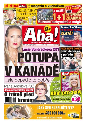 Obálka e-magazínu AHA! 9.8.2017