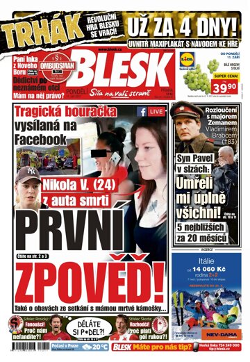 Obálka e-magazínu Blesk 11.9.2017