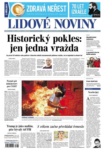 Obálka e-magazínu Lidové noviny 14.4.2018