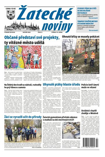 Obálka e-magazínu Žatecké noviny 3/2022