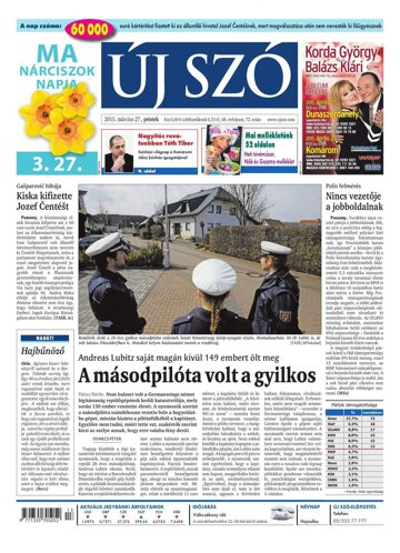 Obálka e-magazínu Új Szó 27.3.2015