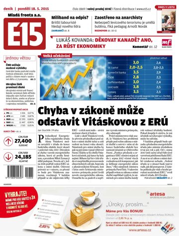 Obálka e-magazínu E15 18.5.2015