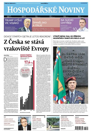 Obálka e-magazínu Hospodářské noviny 161 - 22.8.2017