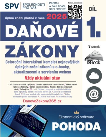 Obálka knihy Daňové zákony 2025 XXL ProFi (Díl 1., právní stav 1. 1. 2025)