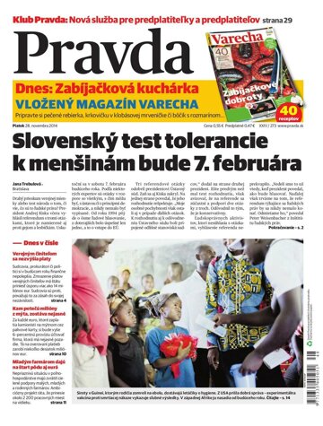 Obálka e-magazínu Pravda 28. 11. 2014