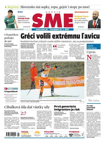 Obálka e-magazínu SME 26.1.2015