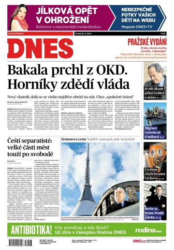 Obálka e-magazínu MF Dnes 25.2.2016