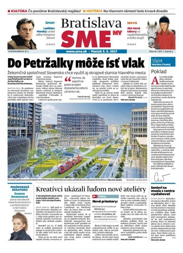 Obálka e-magazínu SME MY Bratislava 5/5/2017