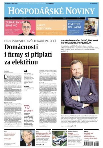 Obálka e-magazínu Hospodářské noviny 183 - 21.9.2017