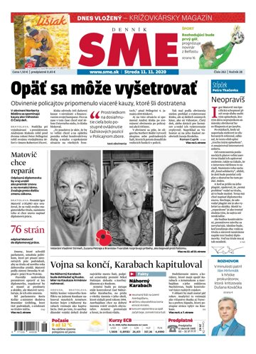 Obálka e-magazínu SME 11.11.2020