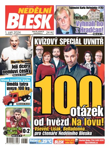 Obálka e-magazínu Nedělní Blesk 1.9.2024