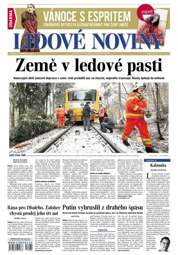 Obálka e-magazínu Lidové noviny 3.12.2014