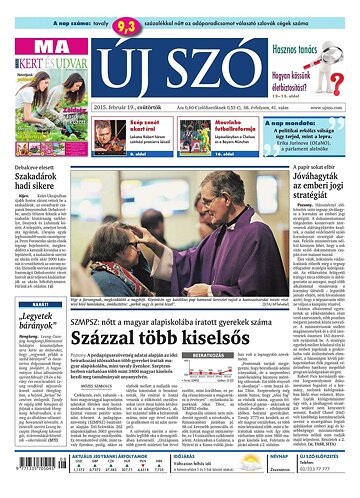 Obálka e-magazínu Új Szó 19.2.2015