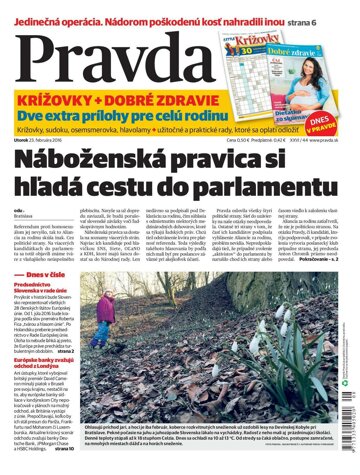 Obálka e-magazínu Pravda 23.2.2016