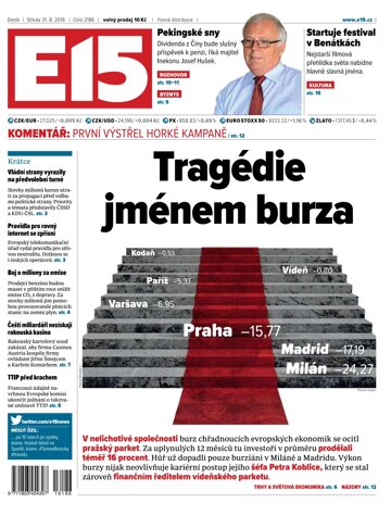 Obálka e-magazínu E15 31.8.2016