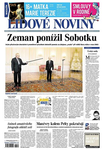 Obálka e-magazínu Lidové noviny 5.5.2017