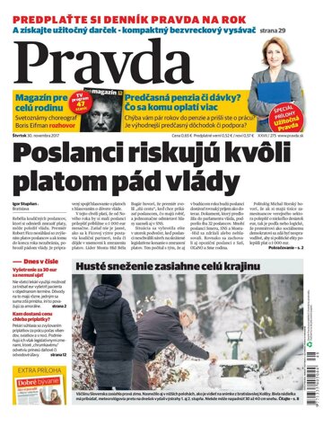 Obálka e-magazínu Pravda 30. 11. 2017