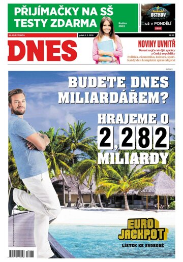 Obálka e-magazínu MF Dnes 2.2.2018