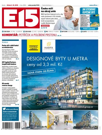 Obálka e-magazínu E15 3.10.2018