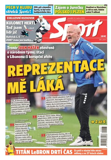 Obálka e-magazínu Sport 10.1.2022