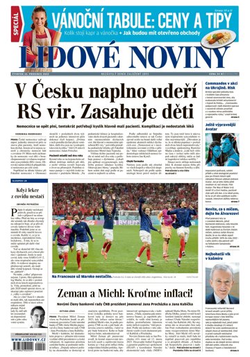 Obálka e-magazínu Lidové noviny 15.12.2022