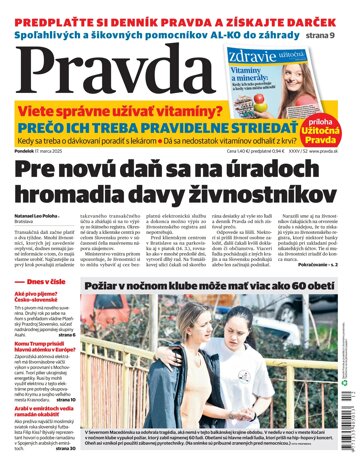 Obálka e-magazínu Pravda 17. 3. 2025